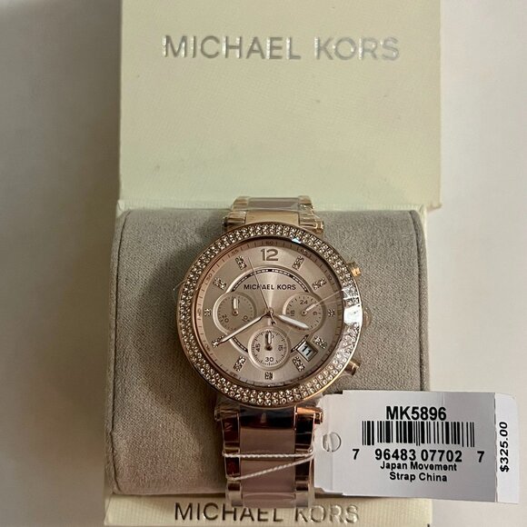 Parker Rose Gold-Tone Blush Acetate Watch NEW - Picture 2 of 5